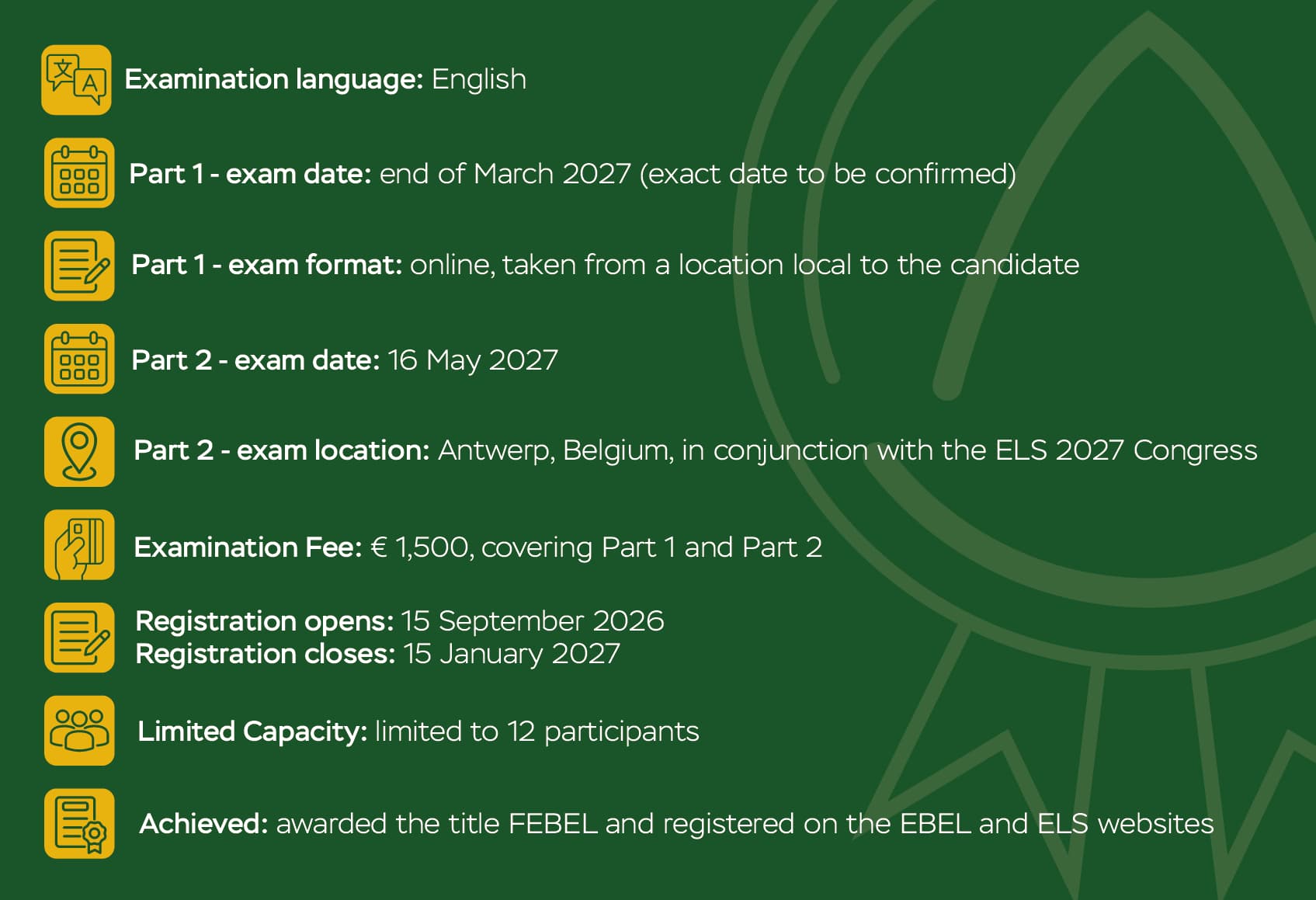 EBEL exam at a glance overview
